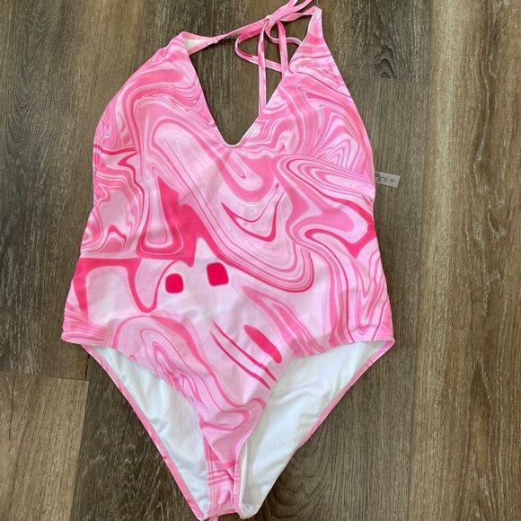 Other - Pink Swirl One Piece Womans Suit NWOT Size 3XL
